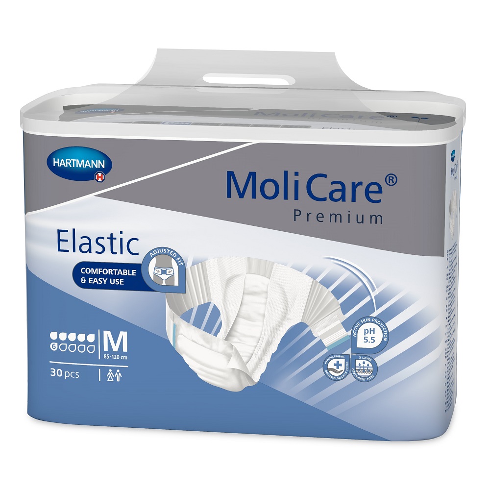 Slip pentru incontinenta MoliCare Premium Elastic 6 PIC marime M (165272), 30 bucati, Hartmann